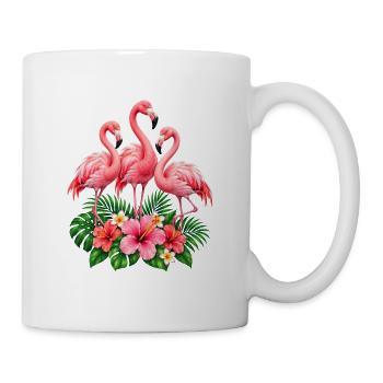 Niedlicher Flamingo Süße Flamingos - Tasse - Weiß - Rechts
