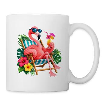 Niedlicher Flamingo Süße Flamingos - Tasse - Weiß - Rechts