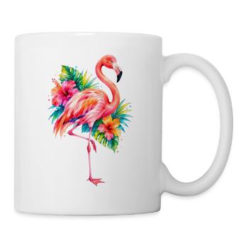 Niedlicher Flamingo Süße Flamingos - Tasse - Weiß - Rechts