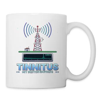 TINNITUS IMMER AUF EMPFANG - Tasse - Weiß - Rechts