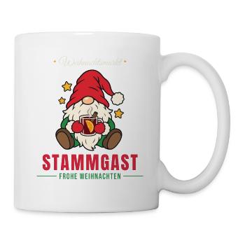 Weihnachtsmarkt Stammgast - Wichtel - Tasse - Weiß - Rechts