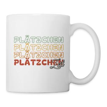 Plätzchen Zeit - Retro - Tasse - Weiß - Rechts
