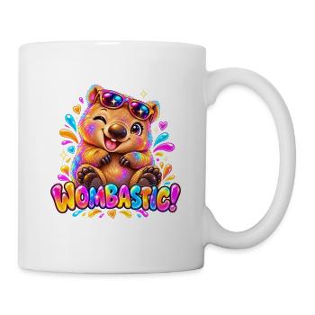 Wombastic Wombat Regenbogen - Tasse - Weiß - Rechts