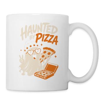 Halloween-Pizzageist – Haunted by Pizza - Tasse - Weiß - Rechts