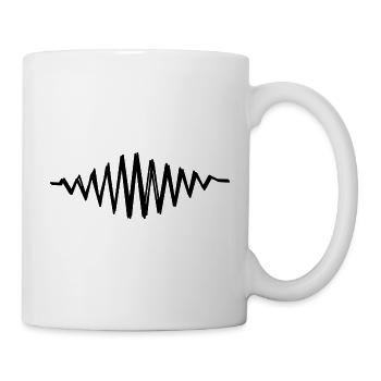 Schallwelle handgezeichnet - Tasse - Weiß - Rechts