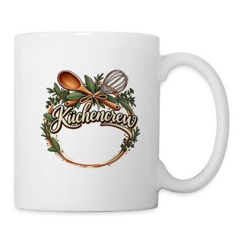 Küchencrew Shirt personalisierbar mit Namen für .. - Tasse - Weiß - Rechts