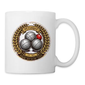 Pétanque, Bowler, ich mag Pétanque - Tasse - Weiß - Rechts