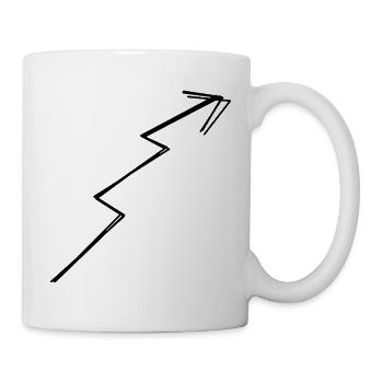 Zickzackpfeil handgezeichnet - Tasse - Weiß - Rechts