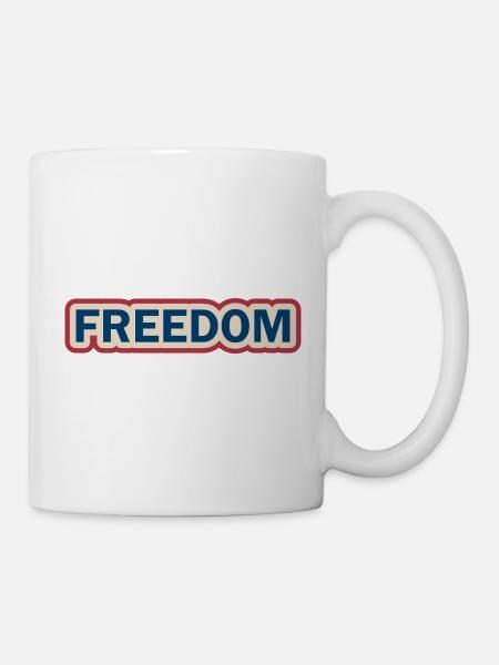 Freiheitsmutiges Patriotisches Statement-design - Tasse - Weiß