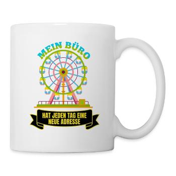 Schausteller Riesenrad Spruch - Tasse - Weiß - Rechts