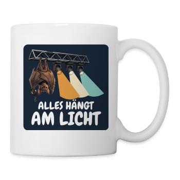Alles hängt am Licht – Lichttechniker - Tasse - Weiß - Rechts