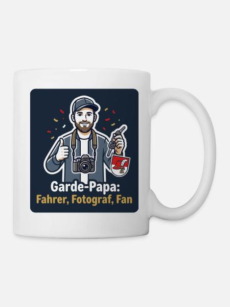 Garde-Papa – Fahrer, Fotograf, Fan - Tasse - Weiß