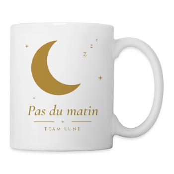 Morgenschritte – Team Moon - Tasse - Weiß - Rechts