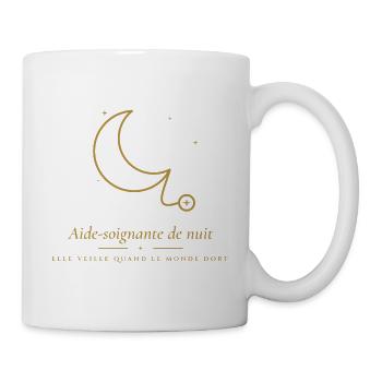 Nachtpflegeassistent – wache über die Welt - Tasse - Weiß - Rechts