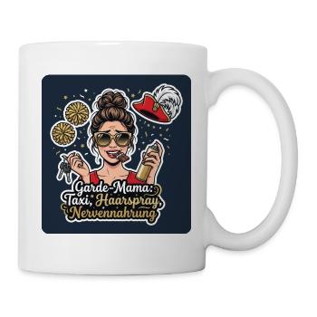 Garde-Mama – Taxi, Haarspray, Nerven - Tasse - Weiß - Rechts