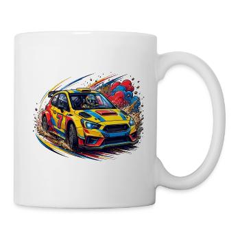 Rallye-, Sportwagen-, Rallye-Fan - Tasse - Weiß - Rechts