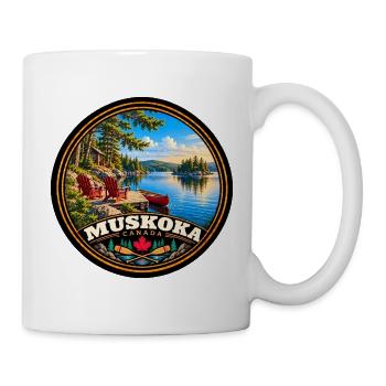 Muskoka Kanada Natur Wald Landschaft Urlaub - Tasse - Weiß - Rechts