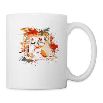 Retro Trommel Set - Tasse - Weiß - Rechts