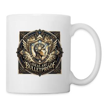 Ideas_are_Bulletproof_-_Art_Deco - Tasse - Weiß - Rechts
