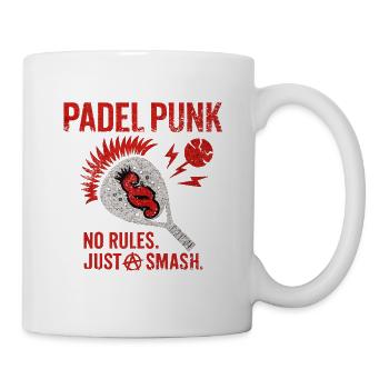Padel Punk No Rules Just Smash Retro Grunge Design - Tasse - Weiß - Rechts