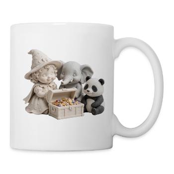 Verspieltes Schatz-Trio - Tasse - Weiß - Rechts