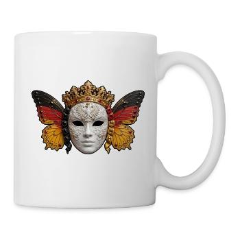 Königliche Masken-Schmetterlingskrone - Tasse - Weiß - Rechts