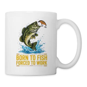 Pêcheur, Pêcheur, Fisch, Angeln - Tasse - Weiß - Rechts