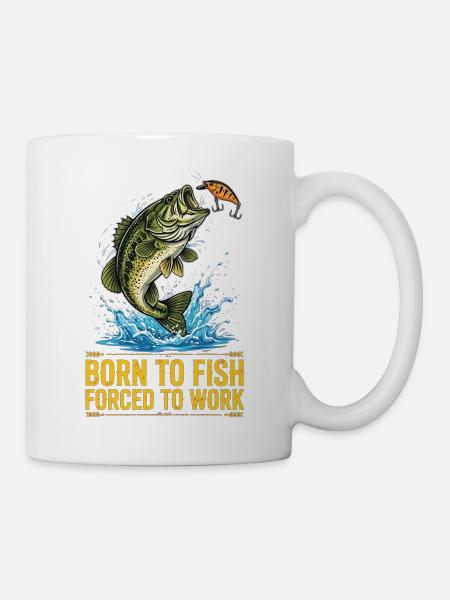 Pêcheur, Pêcheur, Fisch, Angeln - Tasse - Weiß