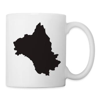 Karte von West Virginia lustiges Geschenk-T-Shirt - Tasse - Weiß - Rechts