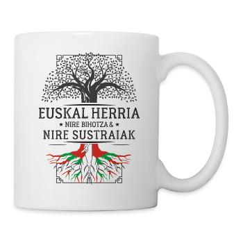 Euskal Herria Nire Bihotza Nire Sustraiak Camis... - Tasse - Weiß - Rechts