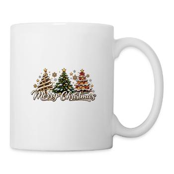 Merry Christmas Baum Trio Grafik - Tasse - Weiß - Rechts