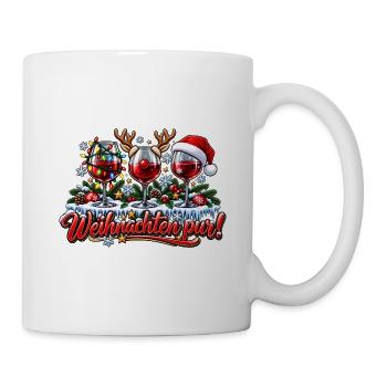 Weihnachtswein Pur - Tasse - Weiß - Rechts