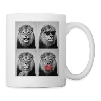 Löwen Löwe - Tasse - Weiß - Rechts