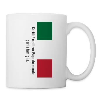 Vom Famiglia als bester Vater der Welt zertifiziert... - Tasse - Weiß - Rechts