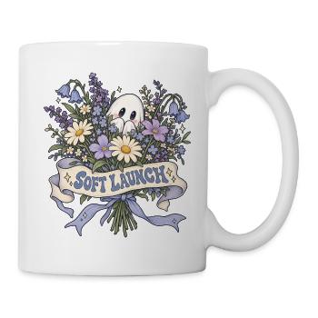 Soft Launch Blumenstrauß mit Geist - Tasse - Weiß - Rechts