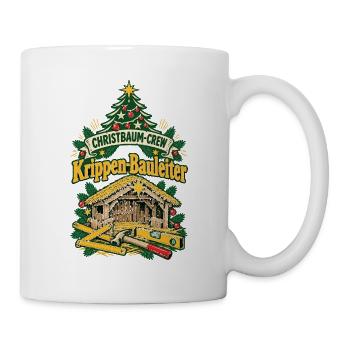 Christbaum-Crew Krippen-Bauleiter - Tasse - Weiß - Rechts