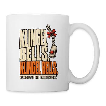 Klingel Bells Pflege Nachtdienst - Tasse - Weiß - Rechts