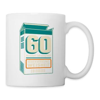 60 Jahrgang 1967 Beipackzettel - Tasse - Weiß - Rechts