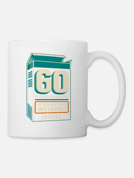 60 Jahrgang 1967 Beipackzettel - Tasse - Weiß