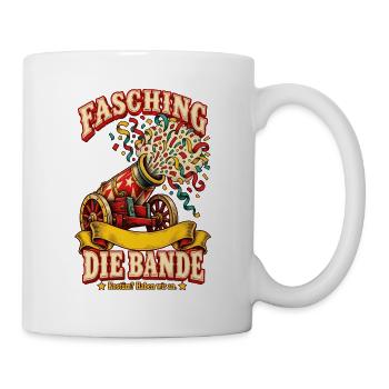 Fasching Die Bande Gruppenkostüm - Tasse - Weiß - Rechts
