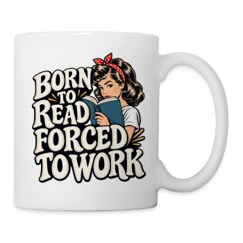 Bücherliebhaber Bücherwurm-Lesen ist mein Glücksort - Tasse - Weiß - Rechts