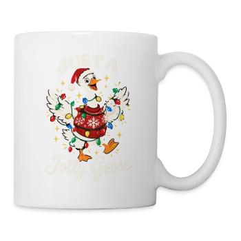  Just A Jolly Goose Lustige Weihnachtsbeleuchtung - Tasse - Weiß - Rechts