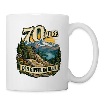 70 Jahre Gipfelblick Abenteuer - Tasse - Weiß - Rechts
