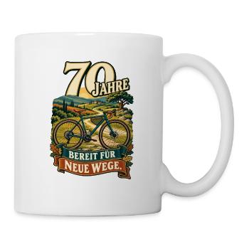 70 Jahre Bereit für Neue Wege - Tasse - Weiß - Rechts