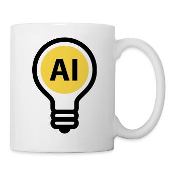 Glühbirne - Künstliche Intelligenz Cyber-Intelligz - Tasse - Weiß - Rechts