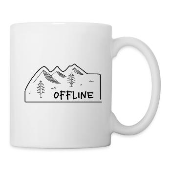 Offline in den Bergen – Wandern & Auszeit - Tasse - Weiß - Rechts