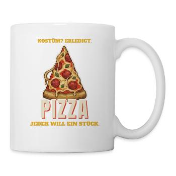 Kostüm erledigt: Pizza - Tasse - Weiß - Rechts