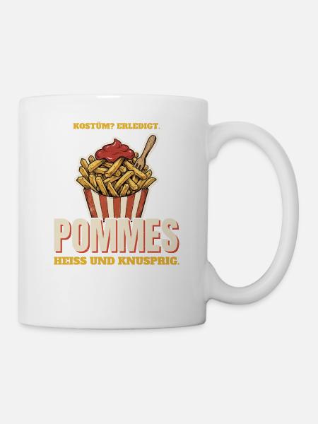 Kostüm erledigt: Pommes - Tasse - Weiß