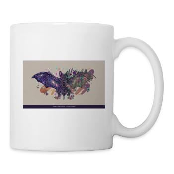 Kosmische Fledermaus Blumen - Tasse - Weiß - Rechts