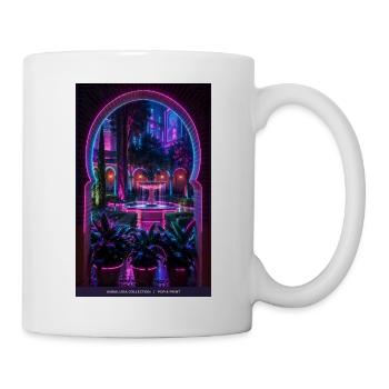 Neon-Innenhof Andalusien - Tasse - Weiß - Rechts